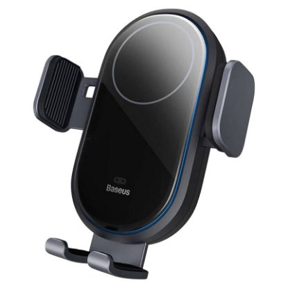 Imagem de Suporte Auto Baseus LightChaser Wireless Charging Mount 15W p/ Smartphone Preto