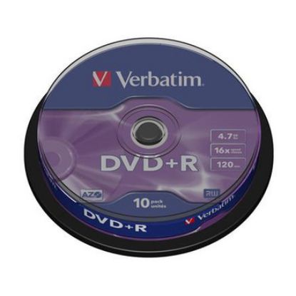 Imagem de DVD+R 16x Verbatim 4.7Gb Pack10 Prateado Matt