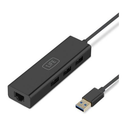 Imagem de Adaptador de Rede USB3.0 p/ RJ45 Gigabit + Hub 1Life