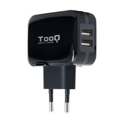 Imagem de Carregador de Tomada TooQ 2 Portas USB 17W 3.4A Preto