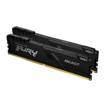 Imagem de Dimm DDR4 Pack 2x 16GB (32GB) Kingston CL18 3600Mhz 1Rx8 Fury Beast Preta