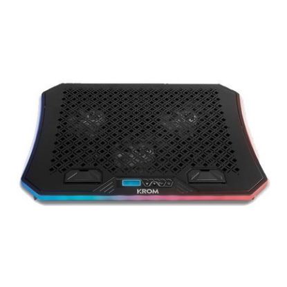 Imagem de Base Refrigeração Krom Kooler 19" Ajustável RGB + 2x USB Preto