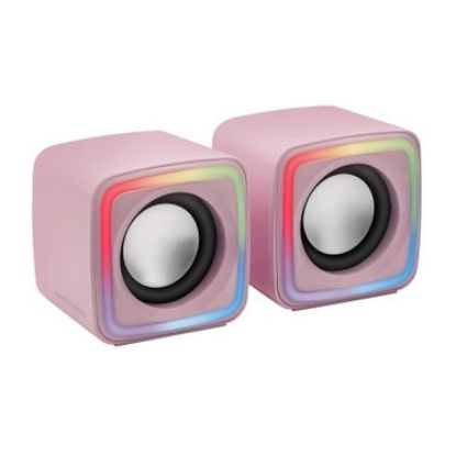 Imagem de Colunas Mars Gaming MSCUBE RGB 2.0 8W Rosa