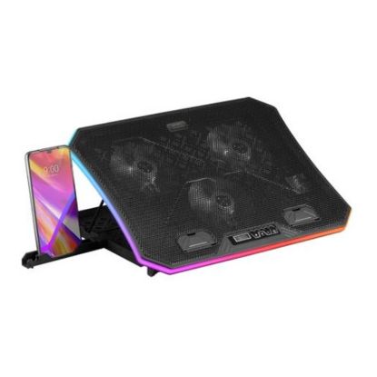 Imagem de Base Refrigeração Mars Gaming MNBC6 XL 19" Ajustável ARGB + 2x USB + Stand Preto