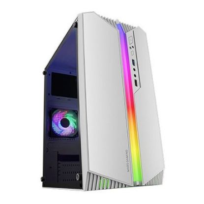 Imagem de Caixa Mars Gaming MCS1W ARGB Branca (Micro-ATX) (Acrilico)