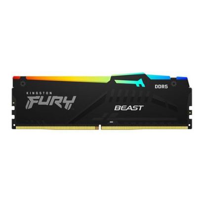 Imagem de Dimm DDR5 8GB Kingston CL40 5200MT/s 1Rx16 Fury Beast RGB Preta