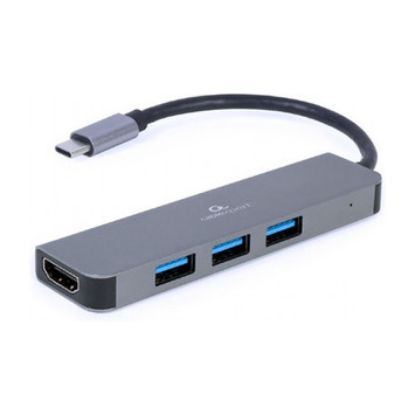Imagem de Hub Type-C 3 Portas USB3.1 + HDMI Gembird