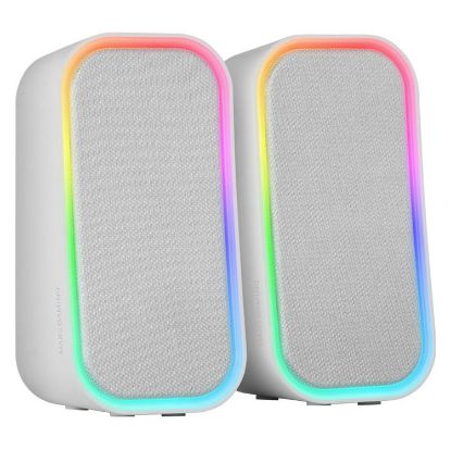 Imagem de Colunas Mars Gaming MS-OM RGB 2.0 20W Bluetooth Brancas