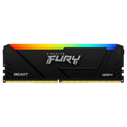 Imagem de Dimm DDR4 8GB Kingston CL16 3200Mhz 1Rx8 Fury Beast RGB Preta