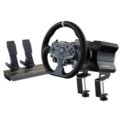 Imagem de Kit MOZA Racing R5 (Base Volante R5/ Volante ES/ Pedais SR-P/Suporte de Mesa R5)
