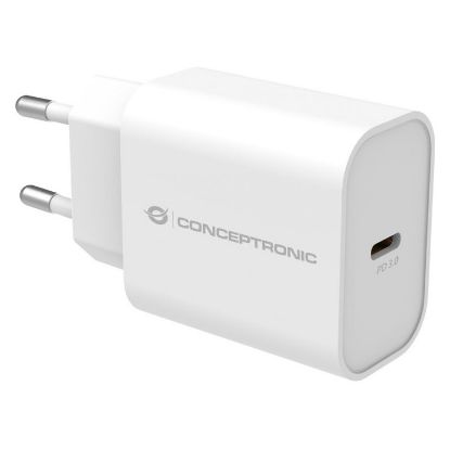 Imagem de Carregador de Tomada Conceptronic Type-C 20W ALTHEA07W Branco
