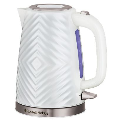 Imagem de Jarro Elétrico Russell Hobbs Glass Groove 1.7L - 2400W Branco