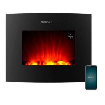 Imagem de Lareira Elétrica Cecotec ReadyWarm 2650 Curved Flames Connected 2000W Preta
