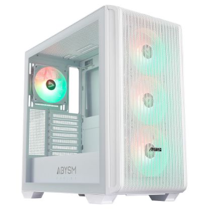 Imagem de Caixa Abysm Gaming Danube Kamp BX300 ARGB Branca (ATX) (Vidro Temperado)