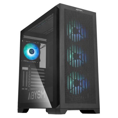 Imagem de Caixa Abysm Gaming Danube Mura BX300 ARGB Preta (ATX) (Vidro Temperado)