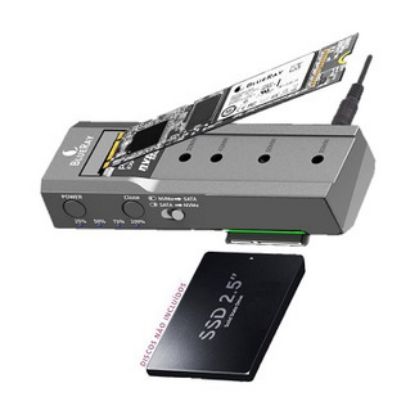 Imagem de Docking Station BlueRay Type-C - NVMe SSD e HDD/SSD 3,5"/2,5" Preto