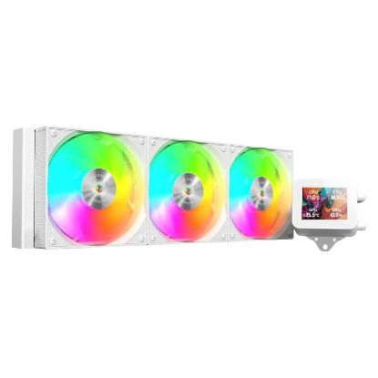 Imagem de Cooler CPU Mars Gaming ML-VISION360 LCD ARGB Liquid Branco