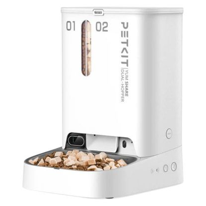 Imagem de Comedouro Petkit YumShare Wireless 5L Branco c/ Câmara p/ Animais de Estimação