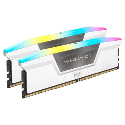 Imagem de Dimm DDR5 Pack 2x 16GB (32GB) Corsair CL36 EXPO 6000Mhz Vengeance RGB Branca
