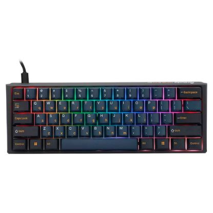 Imagem de Teclado Ducky ONE 3 Pro 60% PBT Mecânico RGB 8K Preto - Switch MX Blue (PT)