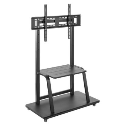 Imagem de Suporte Chão Móvel p/ Ecrã 37"/100" Ewent EW1544 c/ Prateleira Preto
