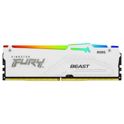 Imagem de Dimm DDR5 32GB Kingston CL36 EXPO 5600Mhz Fury Beast RGB Branca