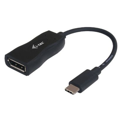 Imagem de Cabo Adaptador Type-C p/ DisplayPort 4K 60Hz i-tec Preto - 15cm