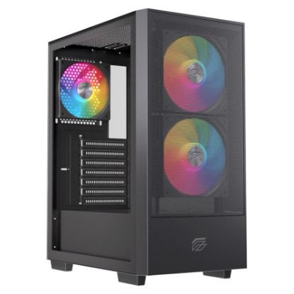 Imagem de Caixa Einarex Pulse P100 Preta RGB (ATX) (Vidro Temperado)