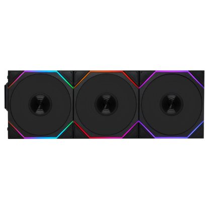 Imagem de Ventoinha 120mm Lian Li UNI TL120 Wireless RGB PWM Preta (Pack3)