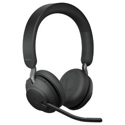 Imagem de Headset Call Center Jabra Evolve2 65 UC Stereo c/ Base Carregamento Preto