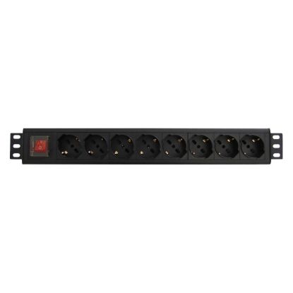 Imagem de Bloco de 8 Tomadas WP 19" Schuko c/ Interruptor - 1.5Mtr