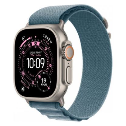 Imagem de Apple Watch Ultra 3 GPS + Cellular Titânio Natural | Bracelete Loop Alpine Azul Claro - L (49mm)