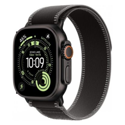 Imagem de Apple Watch Ultra 3 GPS + Cellular Titânio Preto | Bracelete Loop Trail Preto/Carvão - S/M (49mm)
