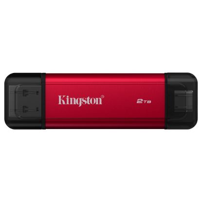 Imagem de SSD Externo Kingston Dual Portable 2TB Type-C/ USB3.2 Gen2 Vermelho
