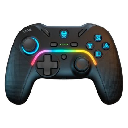 Imagem de GamePad Krom Kayros Wireless RGB Preto (PC/Switch/iOS/Android)