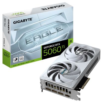 Imagem de Placa Gráfica Gigabyte GeForce RTX 5060 Ti EAGLE OC ICE 16GB DLSS4