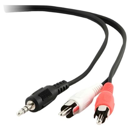 Imagem de Cabo Adaptador Audio 3.5mm p/ Dual RCA Gembird M/M 2.5Mtr