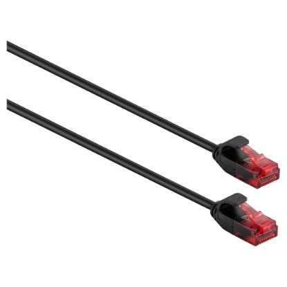Imagem de Cabo de Rede RJ45 Ewent Cat.6 U/UTP Slim Preto - 2Mtr