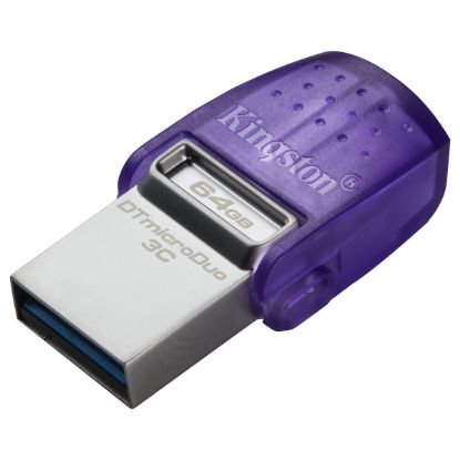 Imagem de Pen Drive Kingston microDuo 3C 64Gb USB3.2 Type-C Roxo